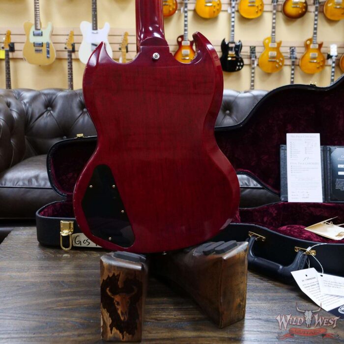 Gibson Custom Shop M2M 1961 Les Paul SG Standard Reissue Stop Bar Light Aged Faded Cherry - Image 10