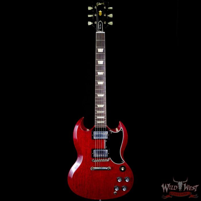 Gibson Custom Shop M2M 1961 Les Paul SG Standard Reissue Stop Bar Light Aged Faded Cherry - Image 3