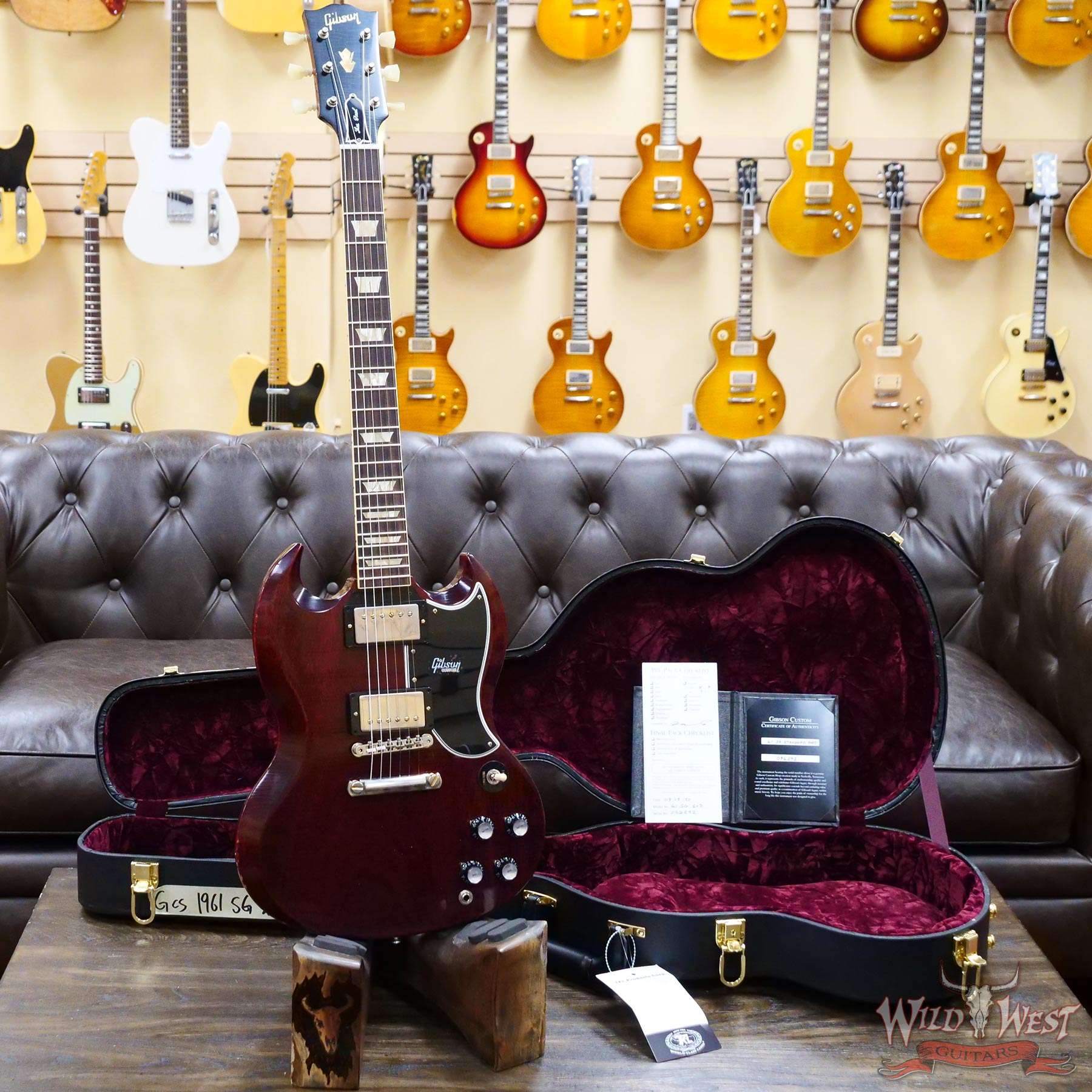 gibsoncs-1961sg-lightaged-96292-d1__wwg.jpg Gibson Custom Shop M2M 1961 Les Paul SG Standard Reissue Stop Bar Light Aged Faded Cherry - Image 6