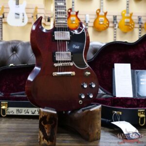 Gibson Custom Shop M2M 1961 Les Paul SG Standard Reissue Stop Bar Light Aged Faded Cherry - Image 8