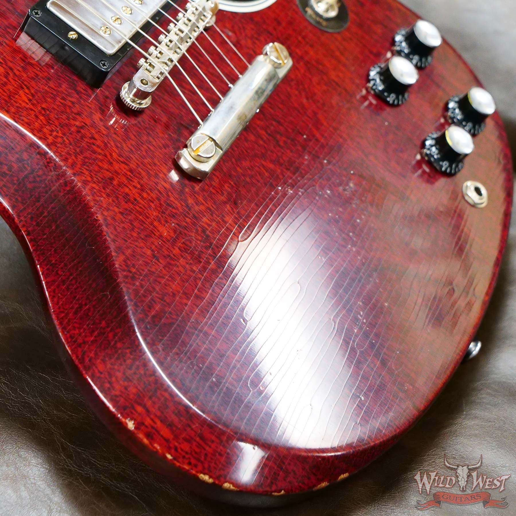 gibsoncs-1961sg-lightaged-96292-d3__wwg.jpg Gibson Custom Shop M2M 1961 Les Paul SG Standard Reissue Stop Bar Light Aged Faded Cherry - Image 9