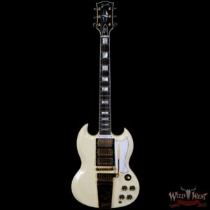 Gibson Custom Shop 1963 Les Paul SG Custom Reissue w/ Maestro Vibrola VOS Classic White - Image 3
