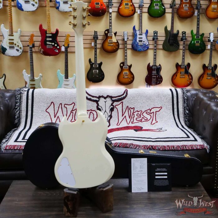 Gibson Custom Shop 1963 Les Paul SG Custom Reissue w/ Maestro Vibrola VOS Classic White - Image 8
