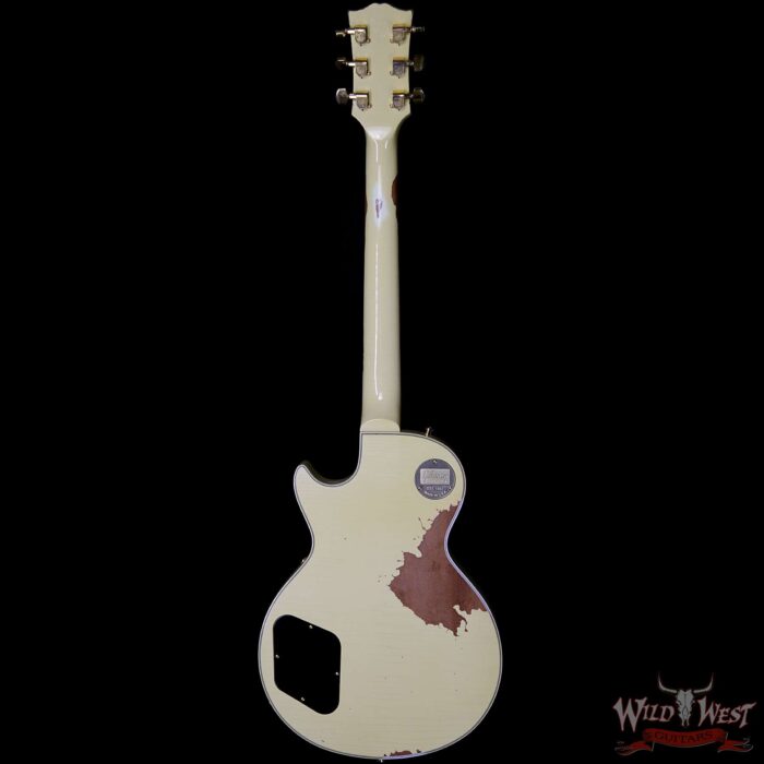 Gibson Custom Shop M2M 1974 Les Paul Custom Reissue Aged Ebony Fingerboard Classic White - Image 4
