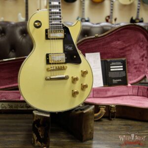Gibson Custom Shop M2M 1974 Les Paul Custom Reissue Aged Ebony Fingerboard Classic White - Image 10
