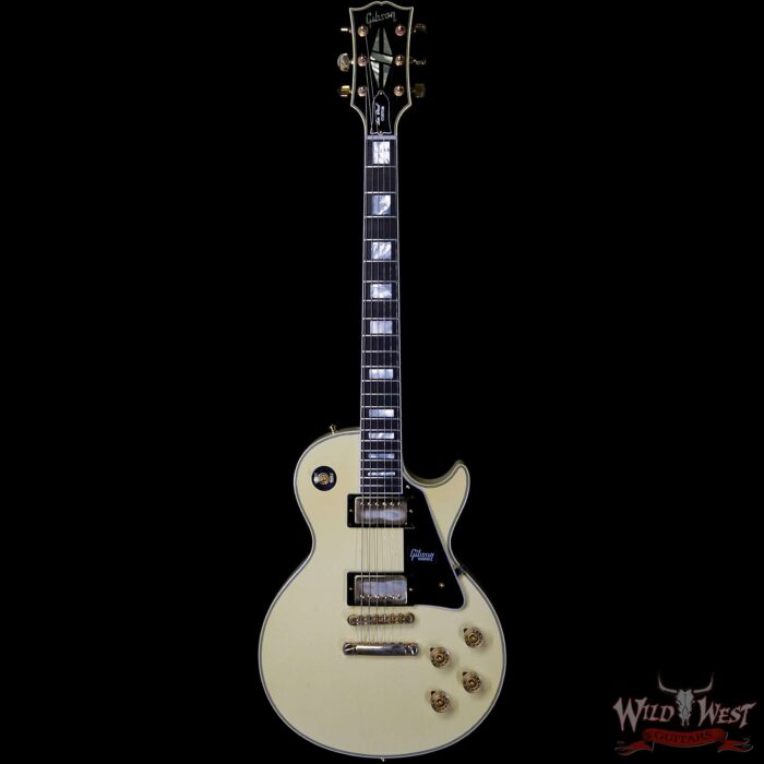 Gibson Custom Shop M2M 1974 Les Paul Custom Reissue Aged Ebony Fingerboard Classic White - Image 3