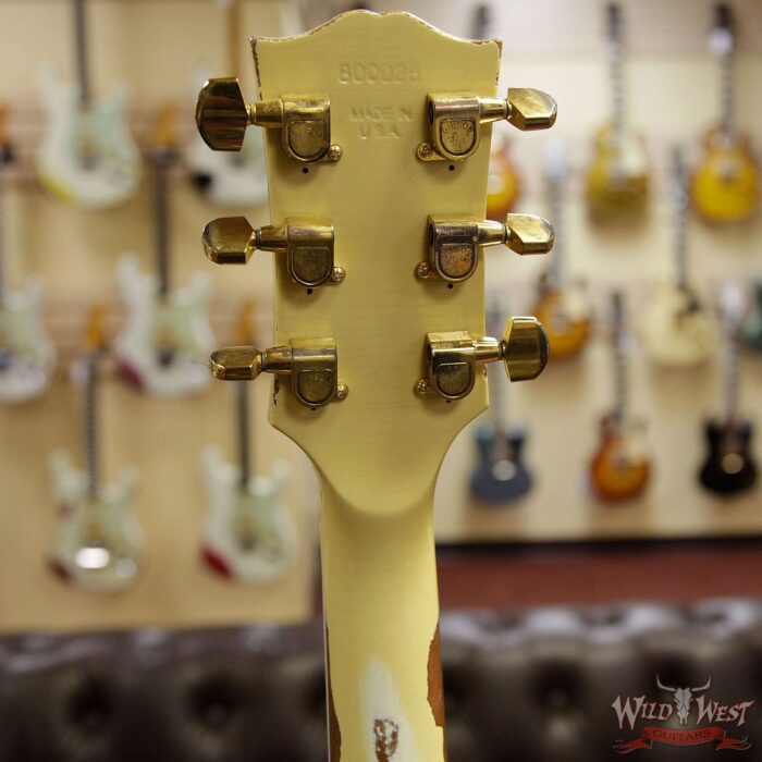 Gibson Custom Shop M2M 1974 Les Paul Custom Reissue Aged Ebony Fingerboard Classic White - Image 7