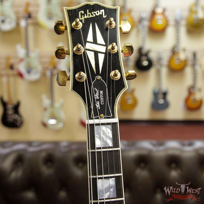 Gibson Custom Shop M2M 1974 Les Paul Custom Reissue Aged Ebony Fingerboard Classic White - Image 5