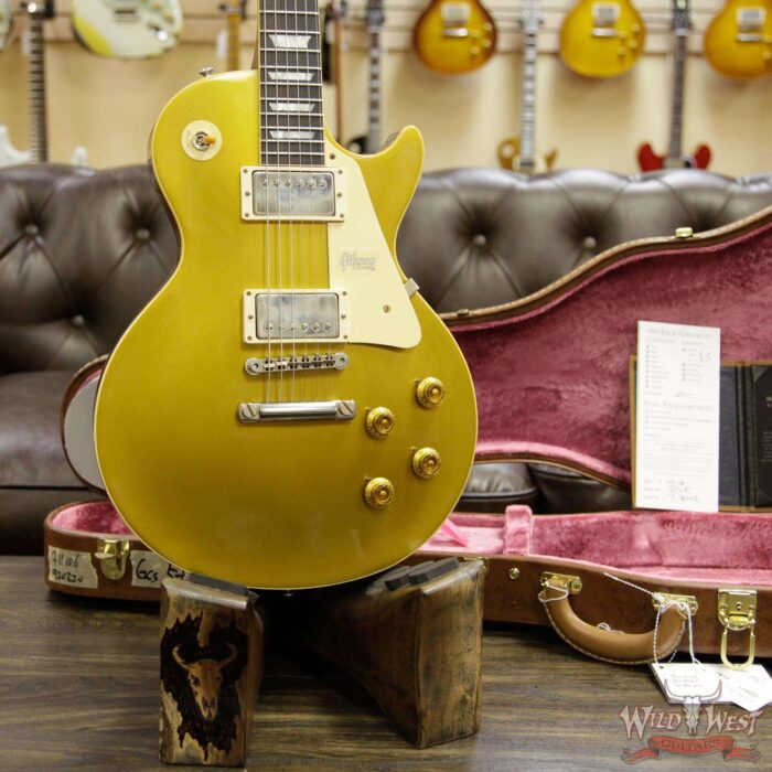 Gibson Custom Shop Historic 57 Les Paul Standard VOS Brazilian Rosewood Fingerboard Goldtop 8.90 LBS - Image 5