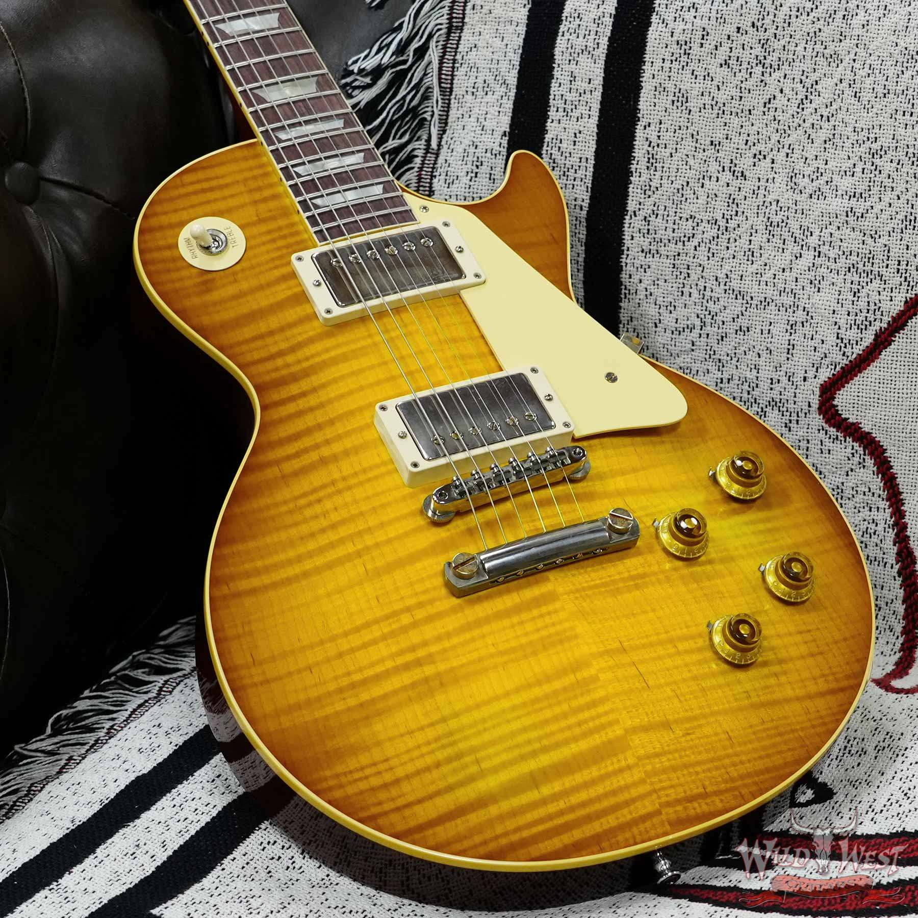 gibsoncs-59lp-934269-d3__wwg.jpg Gibson Custom Shop M2M 1959 Les Paul Standard Murphy Lab Ultra Light Aged Golden Poppy Burst 8.75 LBS - Image 8