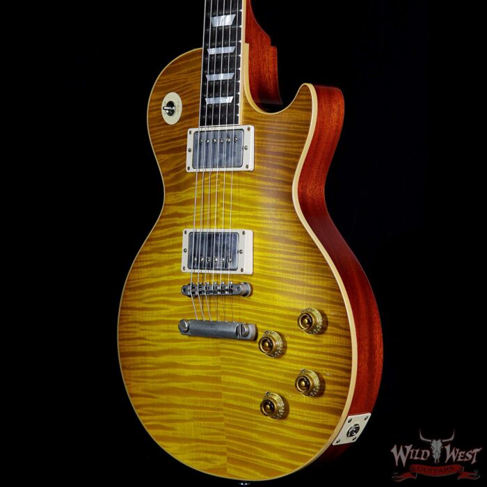 Gibson Custom Shop Historic 1959 Les Paul VOS Hand Selected Killer Top Brazilian Rosewood Board Dirty Lemon 8.90 Lbs - Image 2