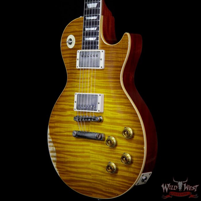 Gibson Custom Shop Historic 1959 Les Paul Heavy Aged Hand Selected Killer Top Brazilian Rosewood Board Dirty Lemon 8.50 Pounds - Image 2