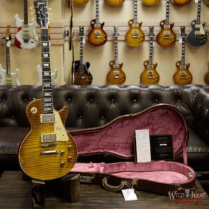 Gibson Custom Shop Historic 1959 Les Paul Heavy Aged Hand Selected Killer Top Brazilian Rosewood Board Honey Lemon Fade 8.35 Pounds - Image 11