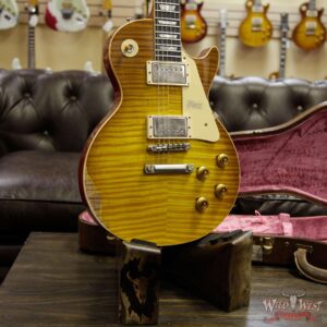 Gibson Custom Shop Historic 1959 Les Paul Heavy Aged Hand Selected Killer Top Brazilian Rosewood Board Honey Lemon Fade 8.35 Pounds - Image 12