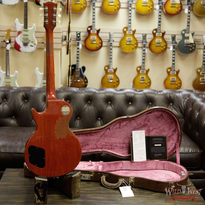 Gibson Custom Shop Historic 1959 Les Paul Heavy Aged Hand Selected Killer Top Brazilian Rosewood Board Honey Lemon Fade 8.35 Pounds - Image 15