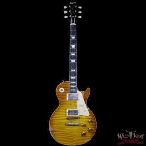 Gibson Custom Shop Historic 1959 Les Paul Heavy Aged Hand Selected Killer Top Brazilian Rosewood Board Honey Lemon Fade 8.35 Pounds - Image 4