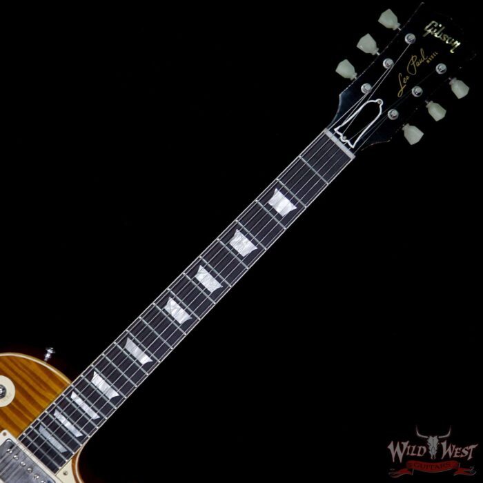 Gibson Custom Shop Historic 1959 Les Paul Heavy Aged Hand Selected Killer Top Brazilian Rosewood Board Honey Lemon Fade 8.35 Pounds - Image 8