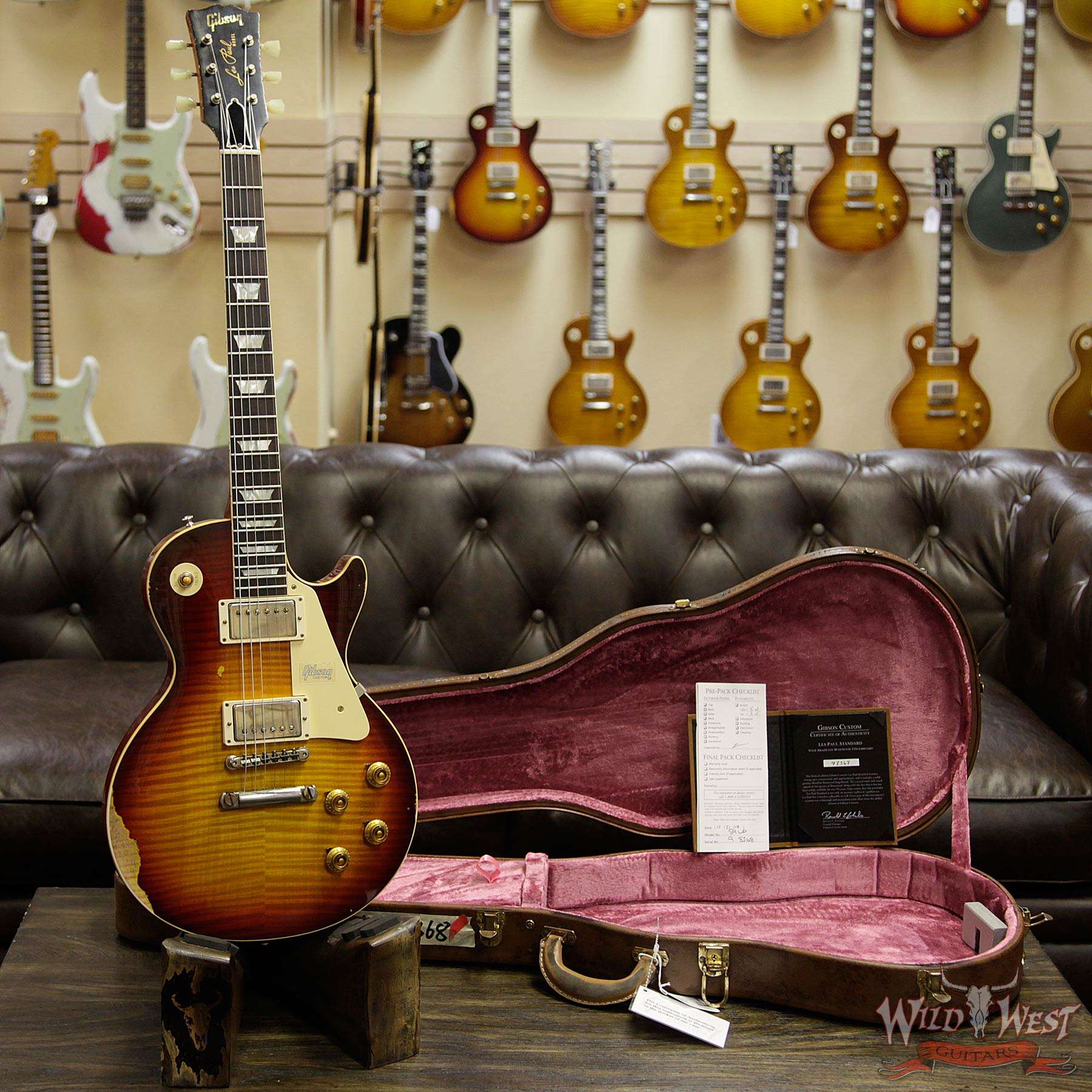gibsoncs-59lp-brz-ha-vc-98368-d1__wwg.jpg Gibson Custom Shop Historic 1959 Les Paul Heavy Aged Hand Selected Killer Top Brazilian Rosewood Board Vintage Cherry 8.10 Pounds - Image 11