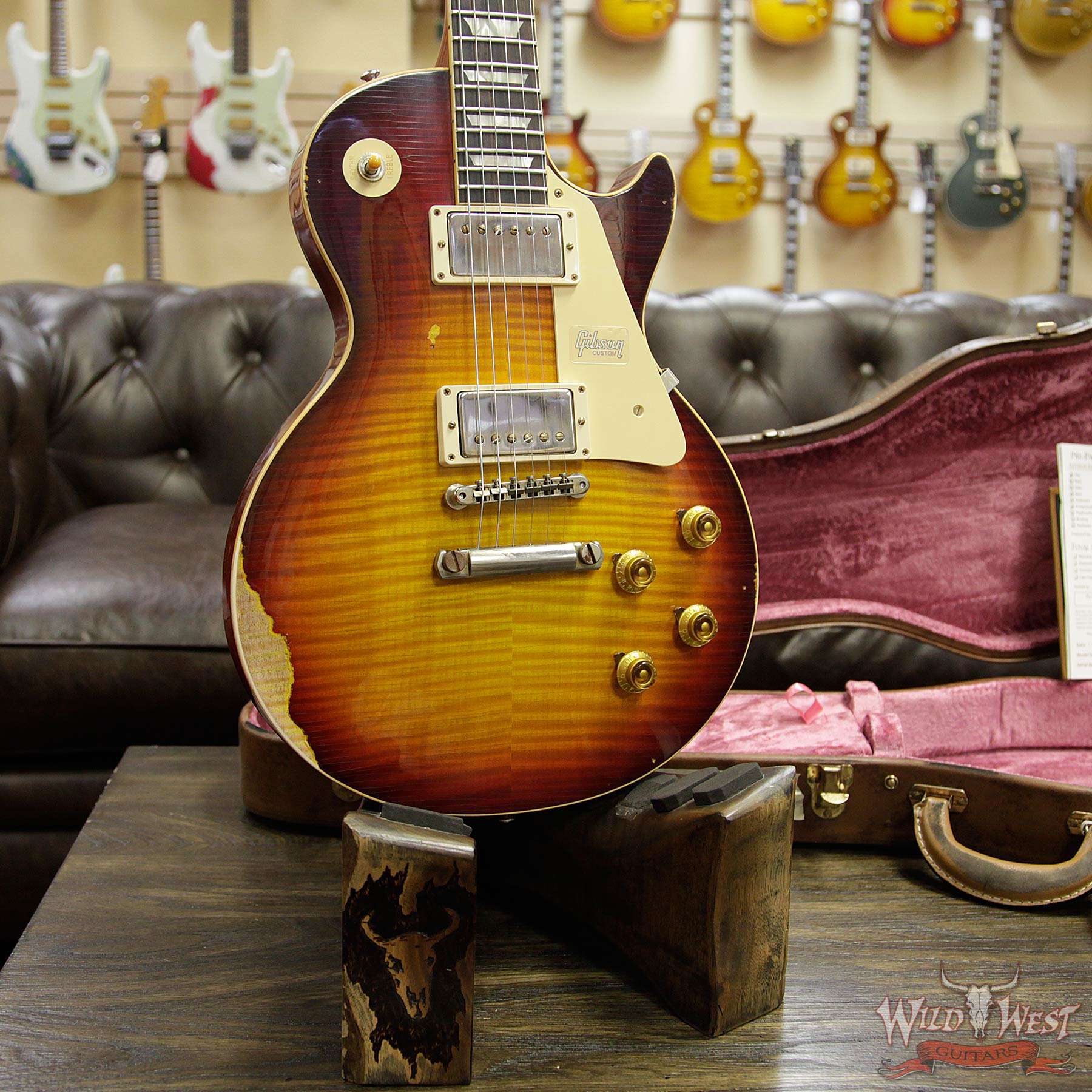 gibsoncs-59lp-brz-ha-vc-98368-d2__wwg.jpg Gibson Custom Shop Historic 1959 Les Paul Heavy Aged Hand Selected Killer Top Brazilian Rosewood Board Vintage Cherry 8.10 Pounds - Image 12