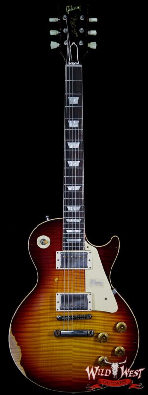 Gibson Custom Shop Historic 1959 Les Paul Heavy Aged Hand Selected Killer Top Brazilian Rosewood Board Vintage Cherry 8.10 Pounds