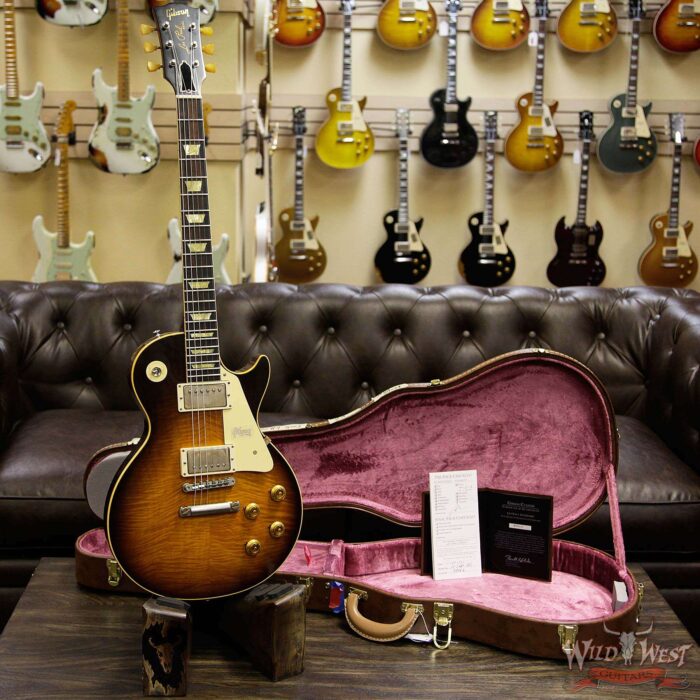 2018 CES Show Gibson Custom Shop Standard Historic 1959 Les Paul Standard VOS Brazialian Rosewood Board Faded Kindred Burst 8.4 Lbs - Image 11