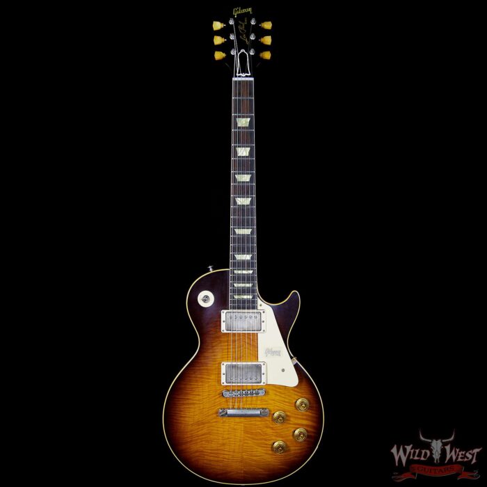 2018 CES Show Gibson Custom Shop Standard Historic 1959 Les Paul Standard VOS Brazialian Rosewood Board Faded Kindred Burst 8.4 Lbs - Image 4