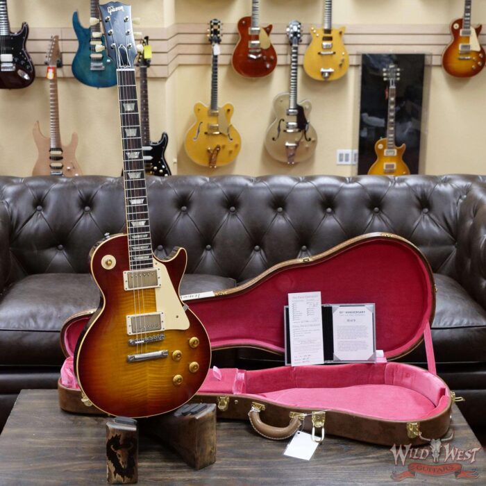 Gibson Custom Shop 60th Anniversary 1960 Les Paul Standard VOS V1 Deep Cherry Burst 8.75 LBS - Image 6