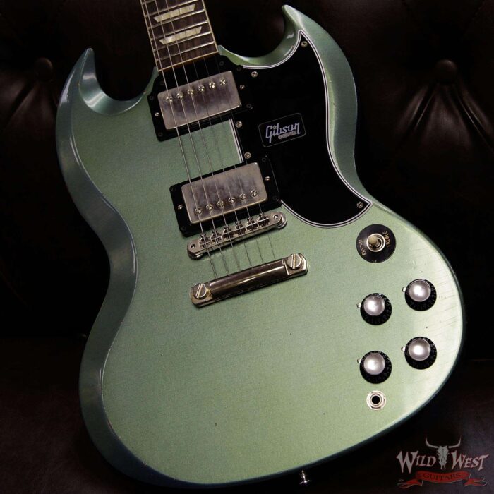 Gibson Custom Shop ‘61 1961 SG Standard Reissue Stop Bar Aged Metallic Teal 6.25 LBS - Image 9