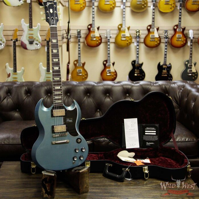 Gibson Custom Shop M2M ‘61 1961 SG Standard Reissue Stop Bar Aged Pelham Blue - Image 7