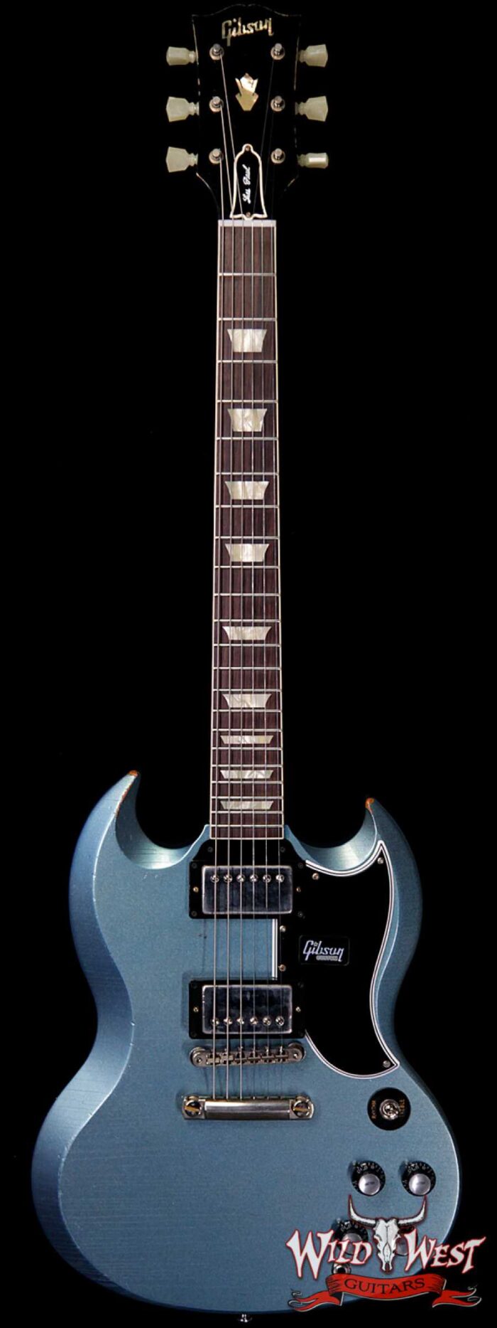 Gibson Custom Shop M2M ‘61 1961 SG Standard Reissue Stop Bar Aged Pelham Blue - Image 1