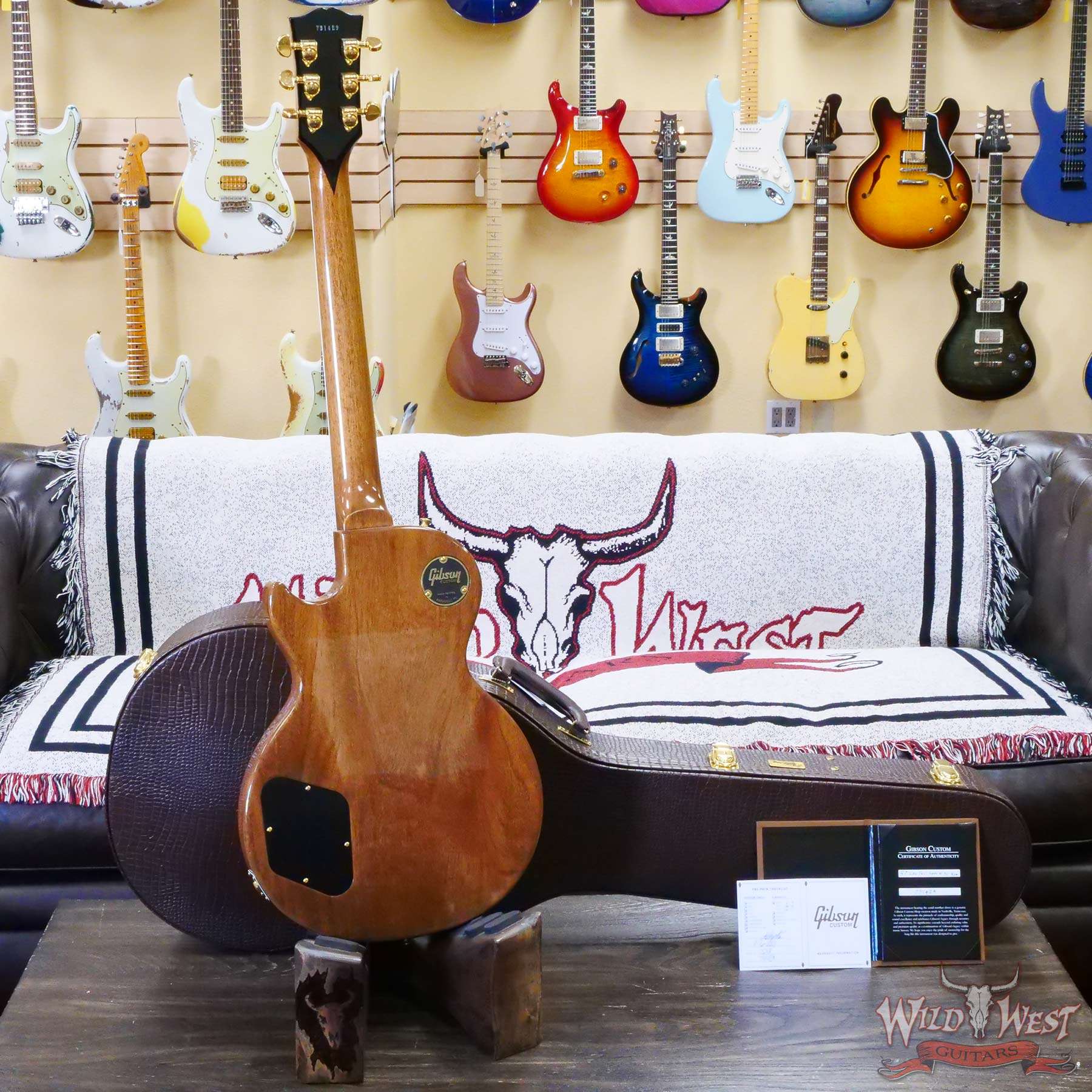 gibsoncs-731429-d4__wwg.jpg Gibson Custom Shop 1957 Les Paul Special Single Cut Reissue Koa Top Dual Humbuckers Gloss Antique Natural Gold Hardware - Image 9