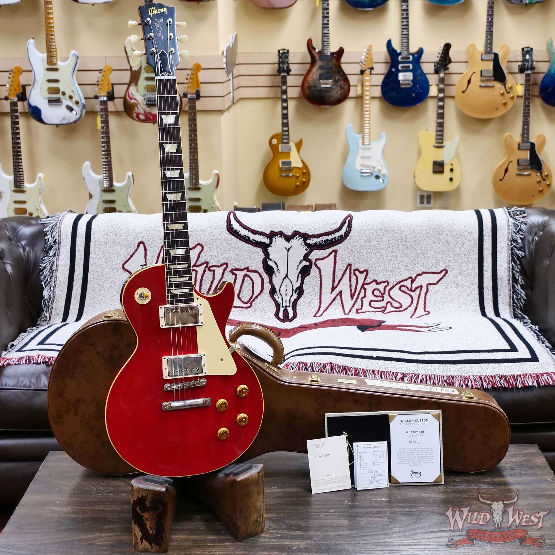 gibsoncs-841755-d1__wwg.jpg Gibson Custom Shop M2M 1958 Les Paul Standard Murphy Lab Light Aged Sweet Cherry Red 8.15 LBS - Image 6