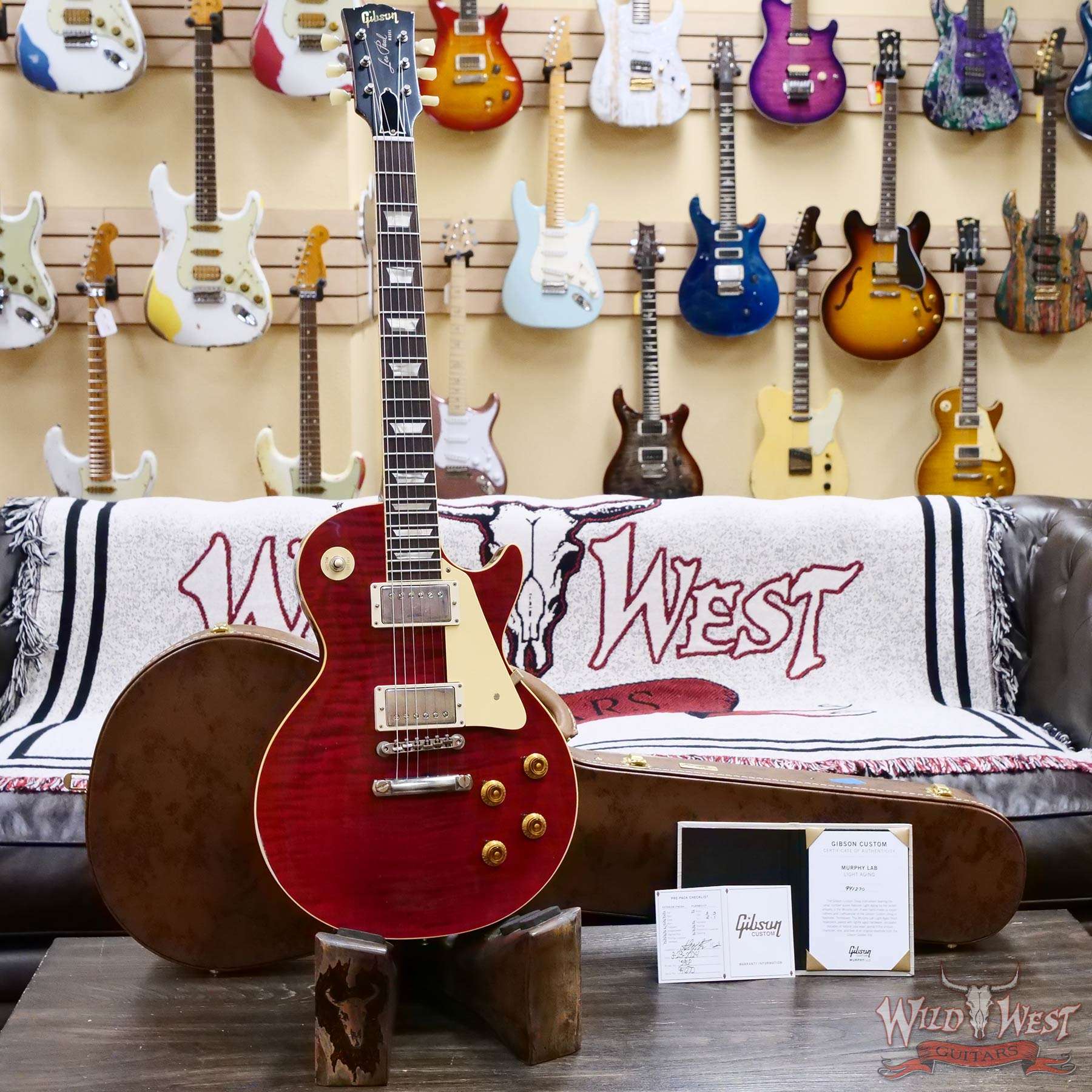 gibsoncs-941270-d1__wwg.jpg Gibson Custom Shop M2M 1959 Les Paul Standard Murphy Lab Light Aged Sweet Cherry Red 8.55 LBS - Image 6