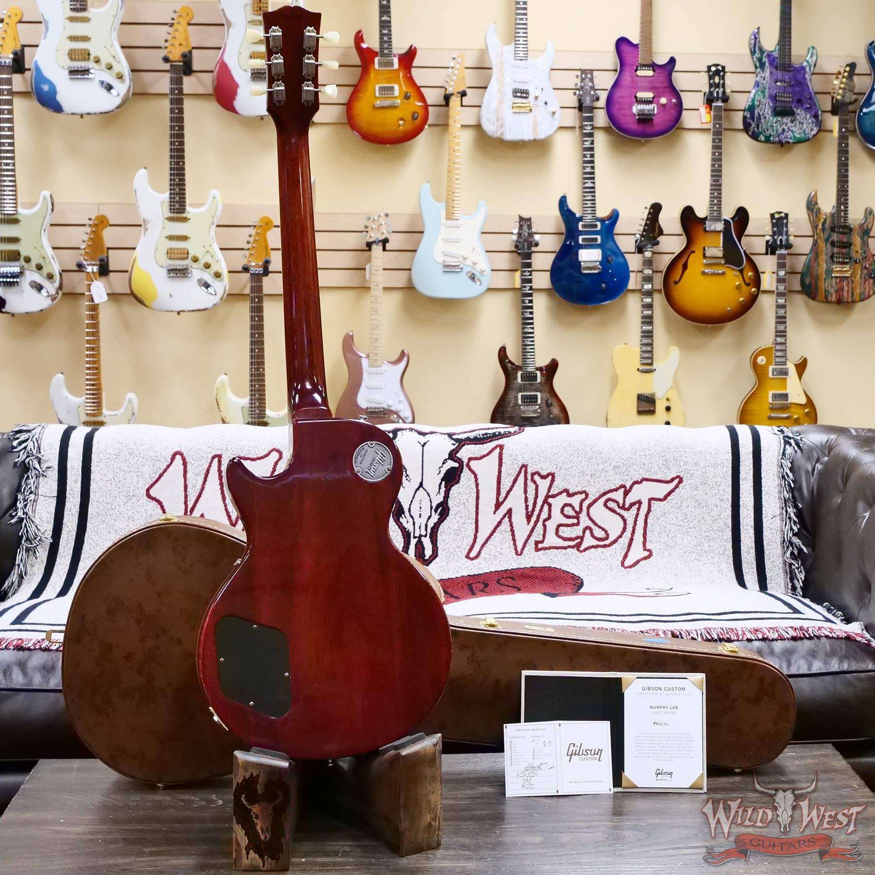 gibsoncs-941270-d5__wwg.jpg Gibson Custom Shop M2M 1959 Les Paul Standard Murphy Lab Light Aged Sweet Cherry Red 8.55 LBS - Image 10