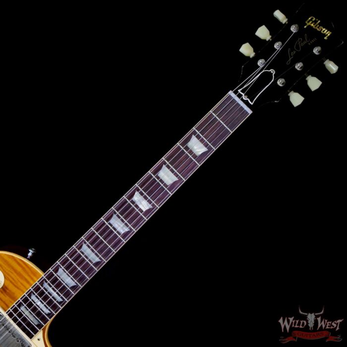 Gibson Custom Shop M2M 1959 Les Paul Standard Reissue Hand Selected Flame Maple Top Murphy Lab Light Aged Green Lemon Fade 8.35 LBS - Image 4