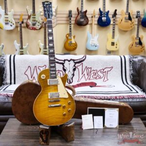 Gibson Custom Shop M2M 1959 Les Paul Standard Reissue Hand Selected Flame Maple Top Murphy Lab Light Aged Green Lemon Fade 8.35 LBS - Image 6