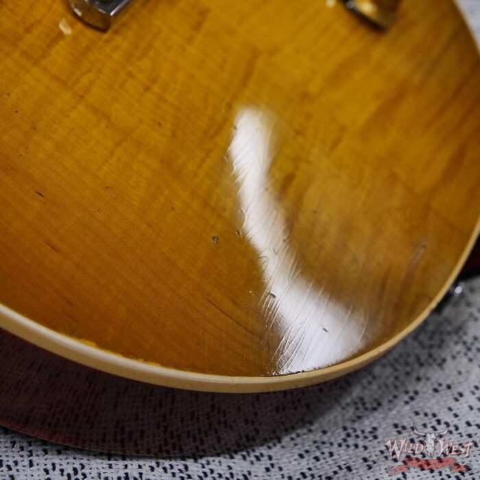 Gibson Custom Shop M2M 1959 Les Paul Standard Reissue Hand Selected Flame Maple Top Murphy Lab Light Aged Green Lemon Fade 8.35 LBS - Image 10