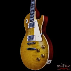 Gibson Custom Shop M2M 1959 Les Paul Standard Reissue Hand Selected Flame Maple Top Murphy Lab Light Aged Green Lemon Fade 8.40 LBS - Image 2