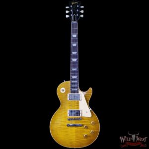 Gibson Custom Shop M2M 1959 Les Paul Standard Reissue Hand Selected Flame Maple Top Murphy Lab Light Aged Green Lemon Fade 8.40 LBS - Image 3
