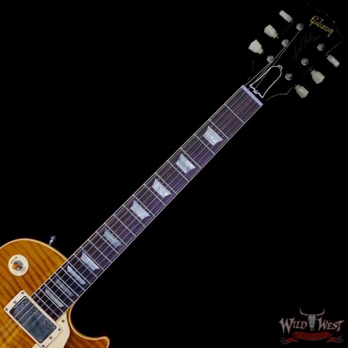 Gibson Custom Shop M2M 1959 Les Paul Standard Reissue Hand Selected Flame Maple Top Murphy Lab Light Aged Green Lemon Fade 8.40 LBS - Image 4