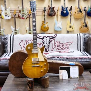 Gibson Custom Shop M2M 1959 Les Paul Standard Reissue Hand Selected Flame Maple Top Murphy Lab Light Aged Green Lemon Fade 8.40 LBS - Image 6