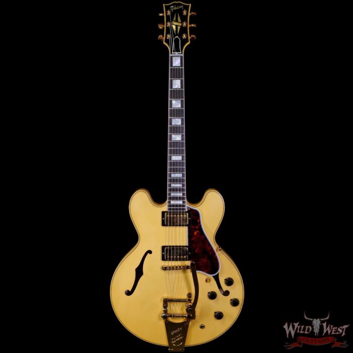 Gibson Custom Shop M2M 1959 ES-355 Reissue with Bigsby Murphy Lab Ultra Light Aged Heavy Antique White 9.15 LBS - Image 3