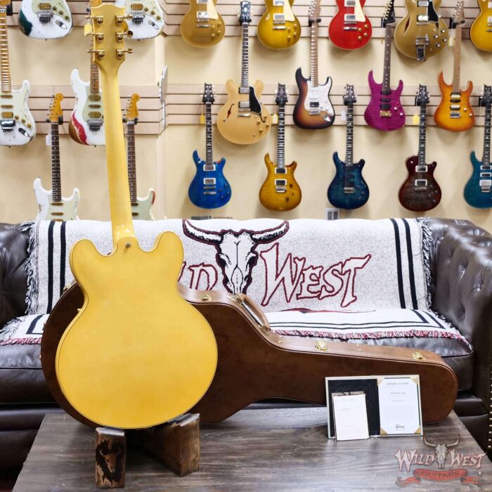 Gibson Custom Shop M2M 1959 ES-355 Reissue with Bigsby Murphy Lab Ultra Light Aged Heavy Antique White 9.15 LBS - Image 10