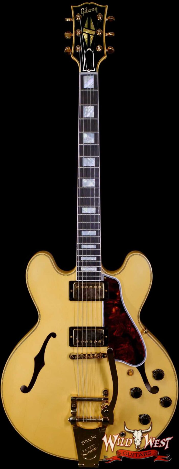 Gibson Custom Shop M2M 1959 ES-355 Reissue with Bigsby Murphy Lab Ultra Light Aged Heavy Antique White 9.15 LBS - Image 1