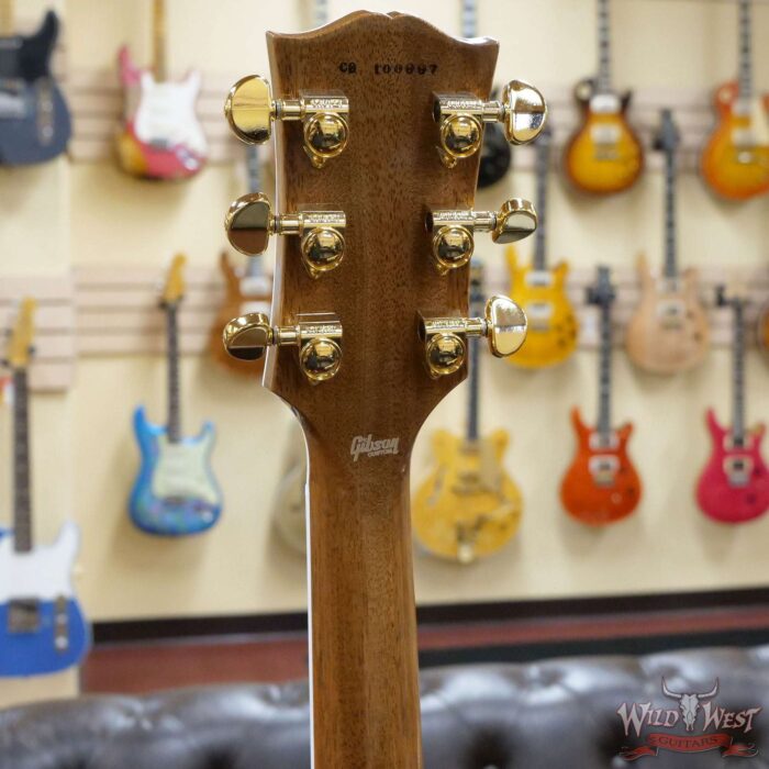 Gibson Custom Shop M2M Hand Selected 5A Quilt Maple Top Les Paul Custom Ebony Board with Tree of Life Inlay Aqua Blue - Image 11