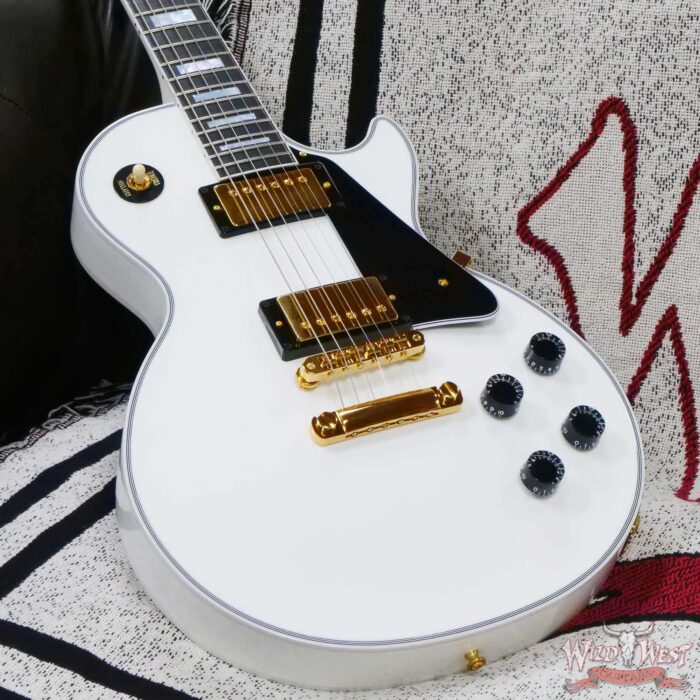 Gibson Custom Shop Les Paul Custom w/ Ebony Fingerboard Gloss Alpine White - Image 8