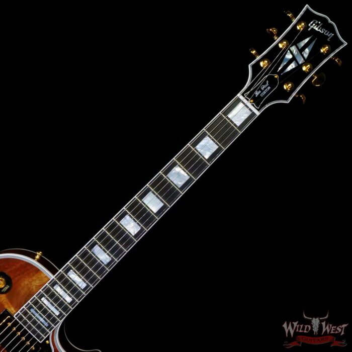 Gibson Custom Shop M2M Koa Top Les Paul Custom Natural - Image 4