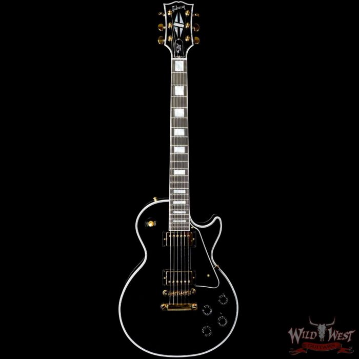 Gibson Custom Shop Les Paul Custom w/ Ebony Fingerboard Gloss Ebony 10.65 LBS - Image 3