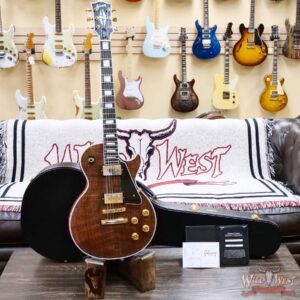 Gibson Custom Shop M2M Les Paul Custom 25.5’’ Natural Koa Top Pink Figured Maple Body & Neck Ebony Fingerboard VOS - Image 7
