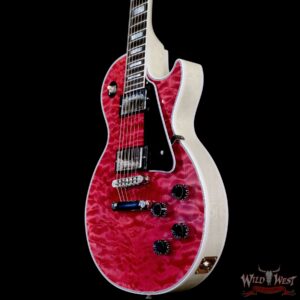 Gibson Custom Shop M2M Les Paul Custom Trans Pink 5A Quilt Maple Top White Doghair Back 10.10 LBS - Image 2